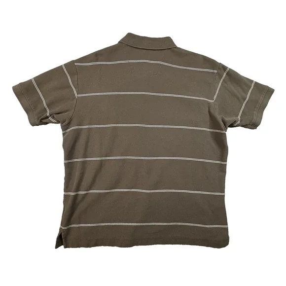 Nautica‎ Men's L Brown Striped Polo SS Cotton SEE DESCRIPTION - Picture 2 of 12